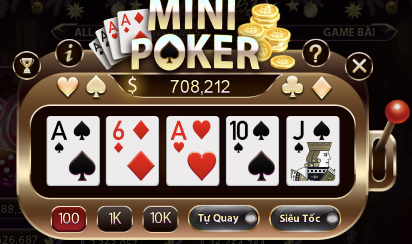 Tai Sunwin và cược Mini Poker cực hay
