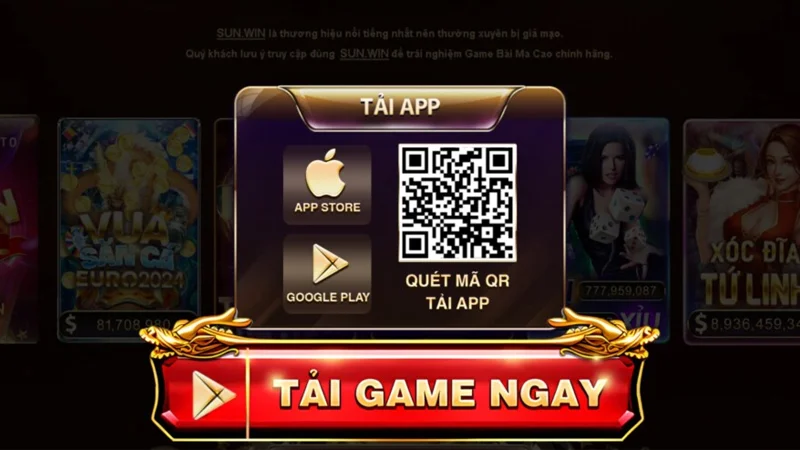 Có nhiều cách để tải app nhà cái Sunwin về điện thoại